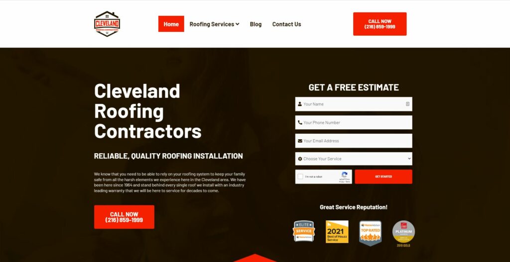 Cleveland Roofing Website